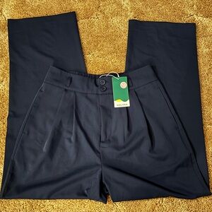 Ladies HALARA Navy Blue Straight Leg Pants